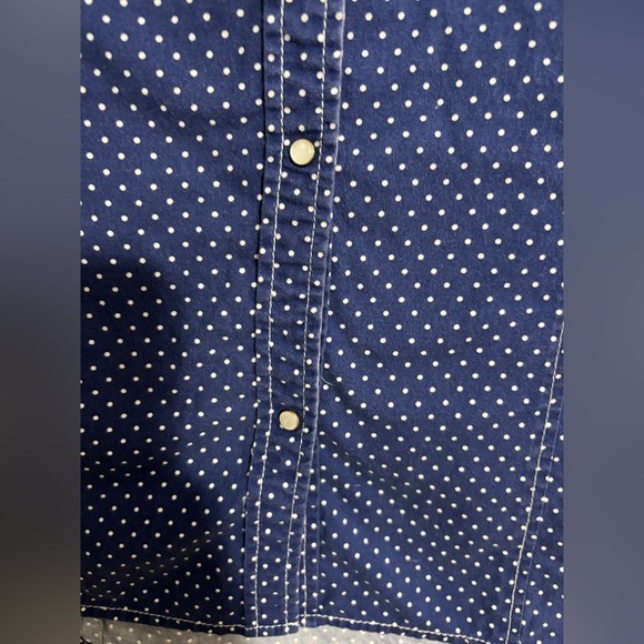 CE Schmidt Women’s Workwear Polka Dot Pearl Snap XL Work Shirt - Picture 5 of 9